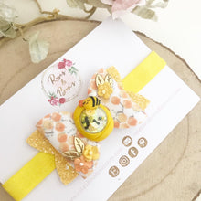 Load image into Gallery viewer, Bee Honeypot Shaker Hair Bow Headband or Clip