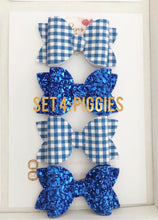 Load image into Gallery viewer, Royal Blue School Hair Accessory Set - School Hair Bows, Fringe Clips or Bobbles