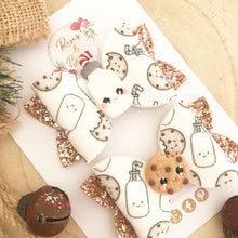 Load image into Gallery viewer, Milk and Cookies Hair Bow Headband or Clip