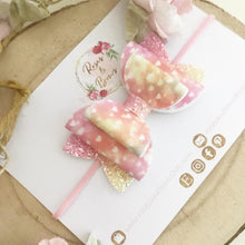 Load image into Gallery viewer, Rainbow Heart Hair Bow Headband or Clip