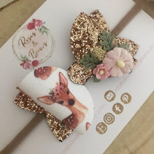 Load image into Gallery viewer, Boho Woodland Animal Bow Headband or Clip