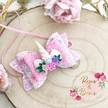Load image into Gallery viewer, Unicorn Horn Hair Bow Headband or Clip