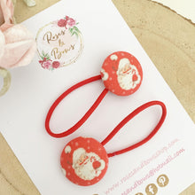 Load image into Gallery viewer, Christmas Santa Father Christmas Bobble Hair Ties Set of 2