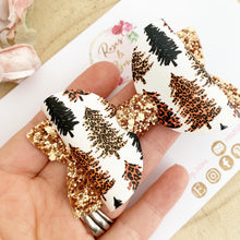 Load image into Gallery viewer, Autumn leopard tree hair Bow Headband or Clip