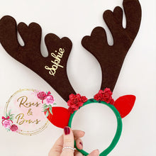 Load image into Gallery viewer, Personalised Name Antler Headband