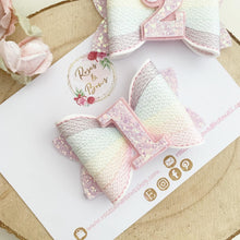 Load image into Gallery viewer, Rainbow Birthday Hair Bow - Birthday Headband - Birthday Hair Clip