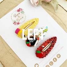 Load image into Gallery viewer, Back to School scalloped snap clip set