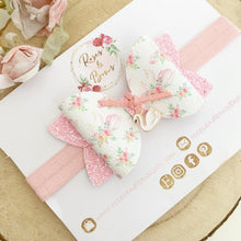 Load image into Gallery viewer, Swan Glitter Hair Bow Headband or Clip