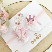 Load image into Gallery viewer, Birthday Princess Hair Bow - Birthday Headband - Birthday Hair Clip