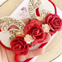 Load image into Gallery viewer, Red Christmas antler headband - Girls Hairband - Photo Prop