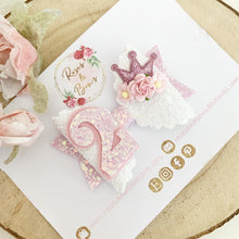 Load image into Gallery viewer, Birthday Princess Hair Bow - Birthday Headband - Birthday Hair Clip