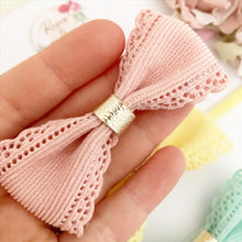 Load image into Gallery viewer, Scalloped cord pastel headband set