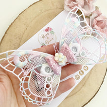 Load image into Gallery viewer, Rainbow Butterfly Hair Bow Headband or Clip