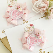 Load image into Gallery viewer, Big sister / Little Sister Glitter Hair Bow Headband or Clip