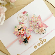 Load image into Gallery viewer, Day of the Dead Halloween Hair Bow Headband or Clip