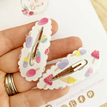 Load image into Gallery viewer, Ice lolly Rainbow snap clips set