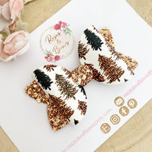 Load image into Gallery viewer, Autumn leopard tree hair Bow Headband or Clip