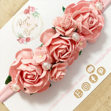 Load image into Gallery viewer, Pink nylon headband - Flower Crown Headband