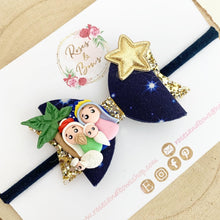 Load image into Gallery viewer, Christmas nativity Hair Bow Headband or Clip