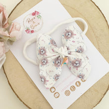 Load image into Gallery viewer, Bird Nest Faux Leather Bow Headband or Clip