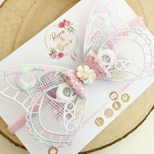 Load image into Gallery viewer, Rainbow Butterfly Hair Bow Headband or Clip