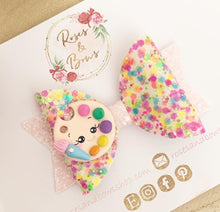Load image into Gallery viewer, Paint Glitter Hair Bow Headband or Clip