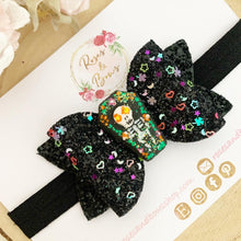 Load image into Gallery viewer, Coffin Halloween Hair Bow Headband or Clip