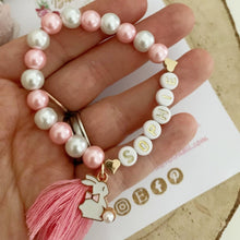 Load image into Gallery viewer, Girls Personalised Easter Bunny Bracelet