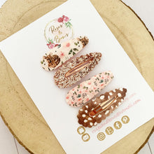 Load image into Gallery viewer, Rose Gold Deer Hair Clips