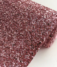 Load image into Gallery viewer, Pink Blush Glitter Hair Bow - Green Glitter Hair Bow Hair Clip or Headband