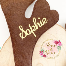 Load image into Gallery viewer, Personalised Name Antler Headband