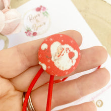 Load image into Gallery viewer, Christmas Santa Father Christmas Bobble Hair Ties Set of 2
