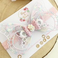 Load image into Gallery viewer, Rainbow Butterfly Hair Bow Headband or Clip