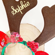 Load image into Gallery viewer, Personalised Name Antler Headband