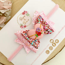 Load image into Gallery viewer, Valentine’s Heart Hair Bow Headband or Clip