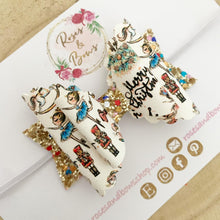 Load image into Gallery viewer, Christmas Nutcracker Hair Bow Headband or Clip