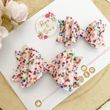 Load image into Gallery viewer, Pink Star Glitter Hair Bow Headband or Clip