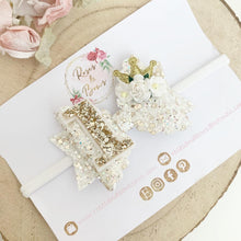 Load image into Gallery viewer, Birthday Princess Hair Bow - Birthday Headband - Birthday Hair Clip