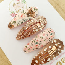 Load image into Gallery viewer, Rose Gold Deer Hair Clips