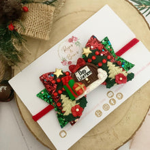 Load image into Gallery viewer, Elves Live Here Hair Bow Clip or Headband