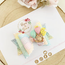 Load image into Gallery viewer, Animal Hot Air Balloon Rainbow Hair Bow clip or headband