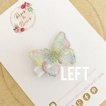 Load image into Gallery viewer, Rainbow embroidered butterfly clip