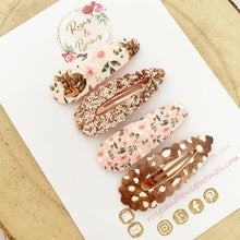 Load image into Gallery viewer, Rose Gold Deer Hair Clips
