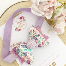 Load image into Gallery viewer, Sea Shell Hair Bow Headband or Clip