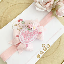 Load image into Gallery viewer, Big sister / Little Sister Glitter Hair Bow Headband or Clip