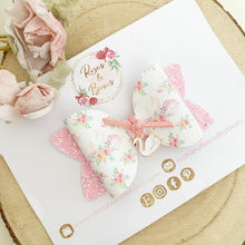 Load image into Gallery viewer, Swan Glitter Hair Bow Headband or Clip