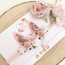 Load image into Gallery viewer, Blush Bunny Ears Easter headband - Girls Hairband - Photo Prop