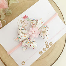Load image into Gallery viewer, Glitter Flower bow Clip or Headband