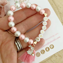 Load image into Gallery viewer, Girls Personalised Easter Bunny Bracelet