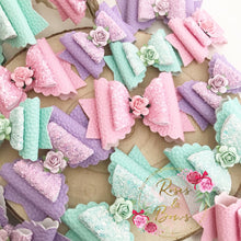 Load image into Gallery viewer, Glitter and Leatherette Hair Bow Headband or clip